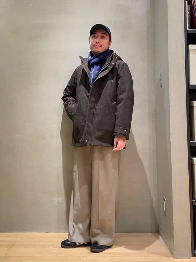 TAKEO KIKUCHIの【3WAY】ジャカード グレンチェック ダウンライナー ブルゾンを使ったコーディネートを紹介します。｜Rakuten Fashion(楽天ファッション／旧楽天ブランドアベニュー)4999248