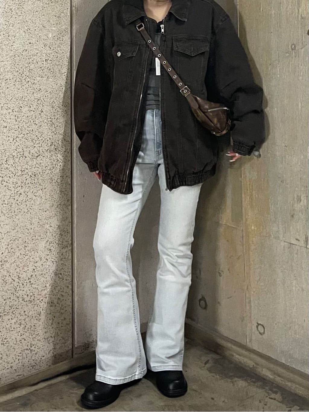 SLY FRONT ZIP DENIM ブルゾン SLY | FRONT ZIP DENIM ブルゾン (デニムジャケット ) |SHEL