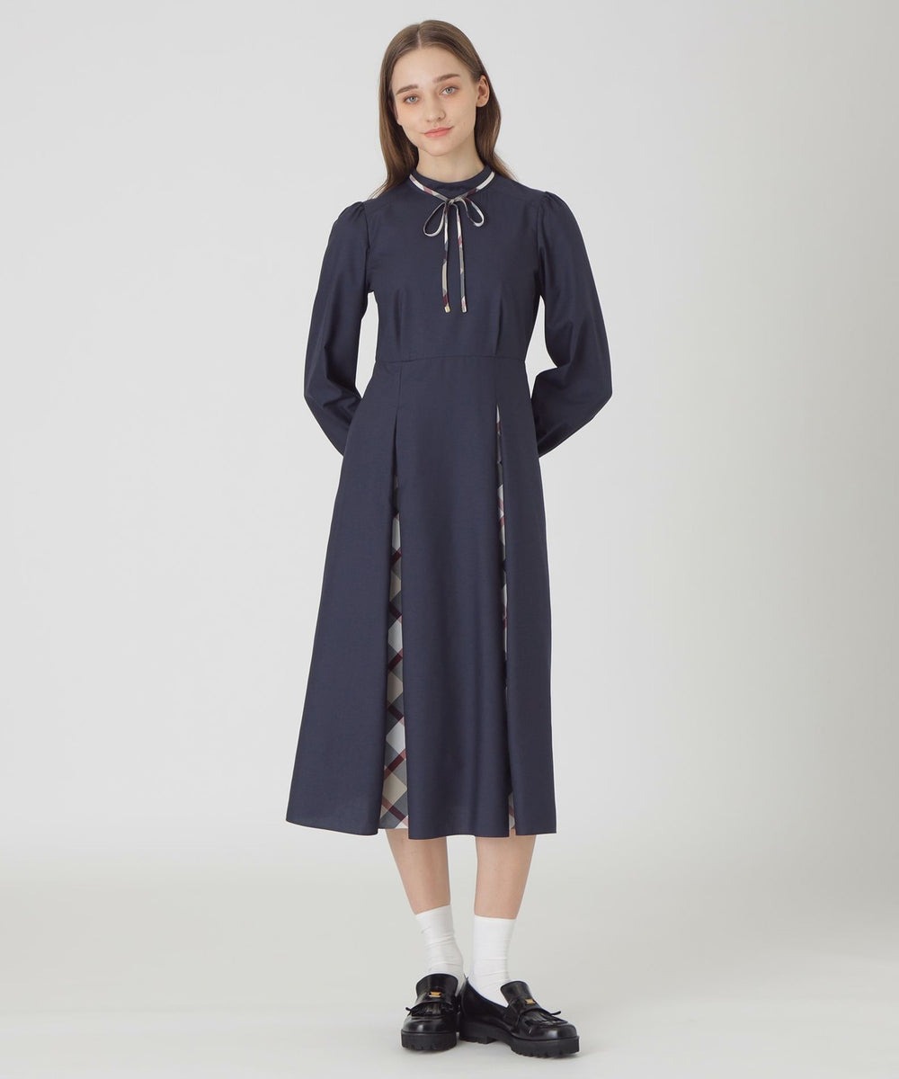 ブルーレーベルクレストブリッジ　マイクロスパンポプリンワンピース　美品 BLUE LABEL / BLACK LABEL CRESTBRIDGE | マイクロスパンポプリン
