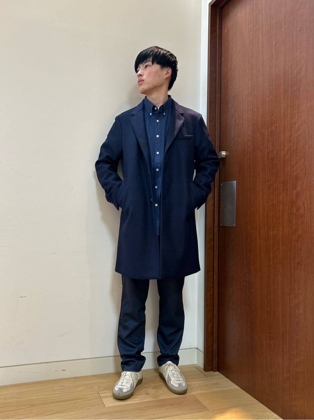 UNITED ARROWS LTD. OUTLETのニット メルトン シングルチェスターコート を使ったコーディネート | Rakuten ...