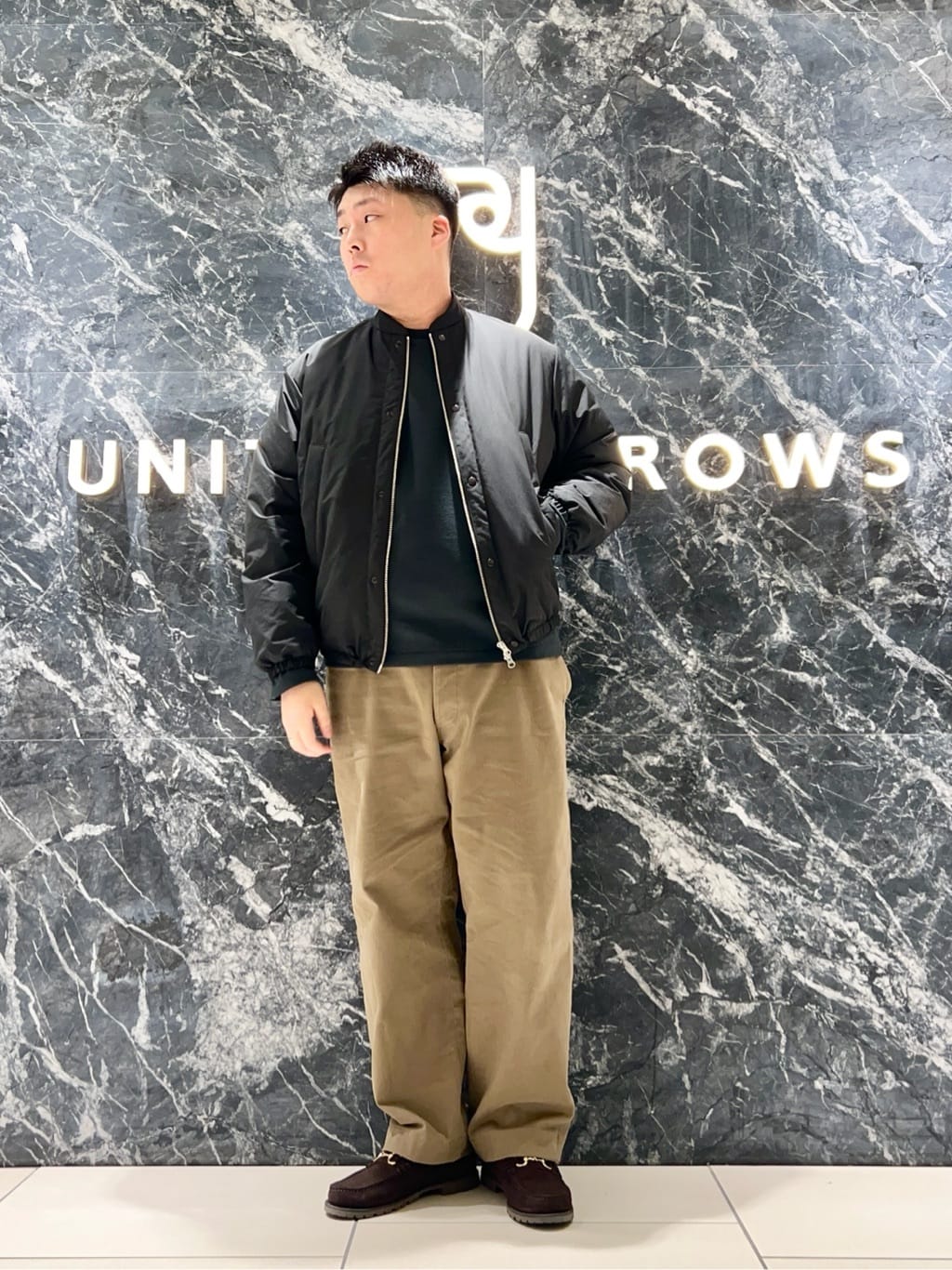 UNITED ARROWSのADS ダウン ジップ ブルゾンを使ったコーディネート 
