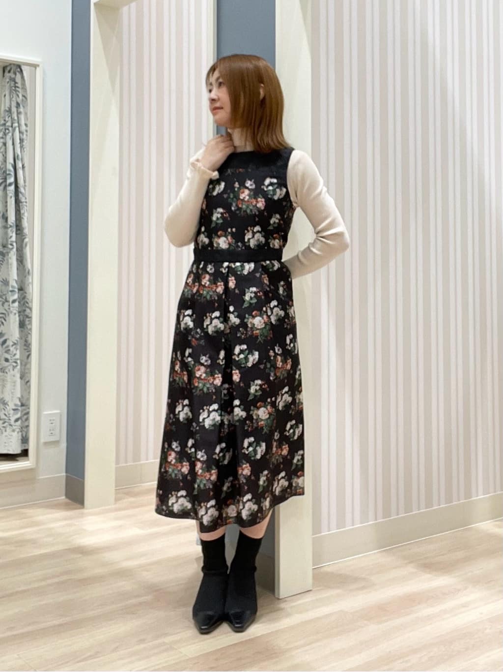 LAURA ASHLEYの【オーバーサイズ/ライトウェーブ加工】ピーコートを使ったコーディネートを紹介します。｜Rakuten Fashion(楽天ファッション／旧楽天ブランドアベニュー)5023005