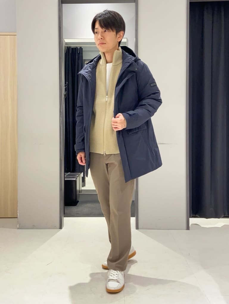 TAKEO KIKUCHIの【THE FLAGSHIP】フレンチメリノ 畦編 ドライバーズニットを使ったコーディネートを紹介します。｜Rakuten Fashion(楽天ファッション／旧楽天ブランドアベニュー)5030852