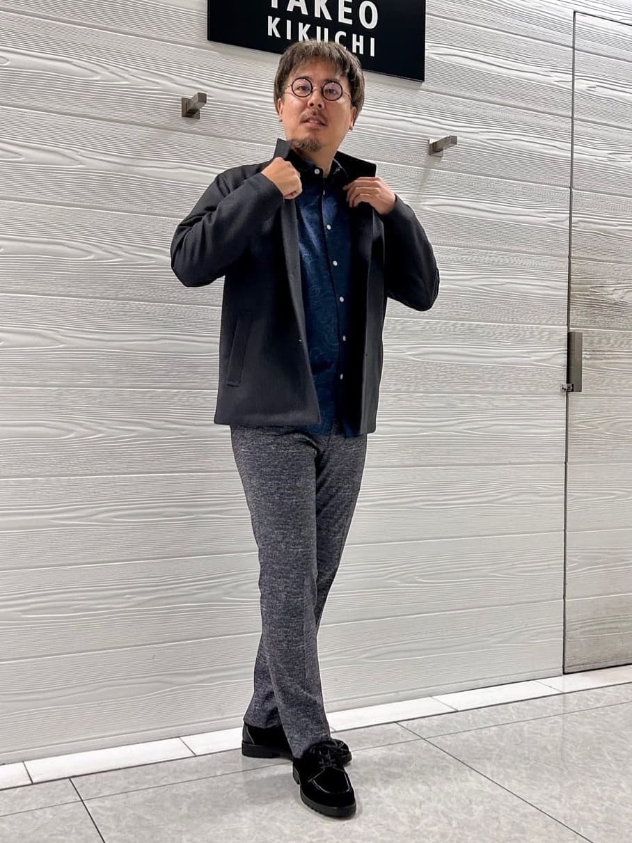 TAKEO KIKUCHIの【ONOFF対応】TRダブルニット ストレッチパンツを使ったコーディネートを紹介します。｜Rakuten Fashion(楽天ファッション／旧楽天ブランドアベニュー)5038240