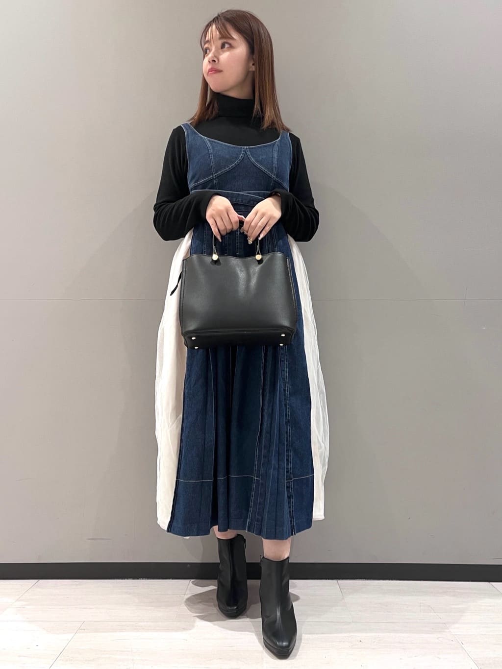ESPERANZAのブロックヒールショートブーツを使ったコーディネートを紹介します。｜Rakuten Fashion(楽天ファッション／旧楽天ブランドアベニュー)5038720