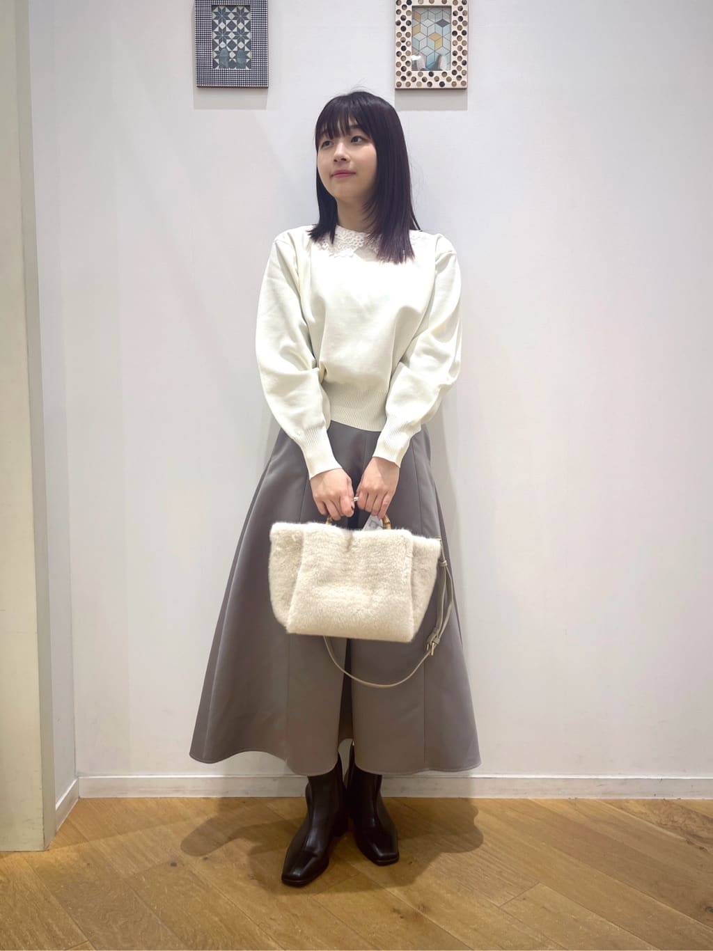 greenlabelrelaxing襟レース2WAYニットプルオーバーセレモニー UNITED ARROWS green label relaxingの襟レース 2WAY ニット