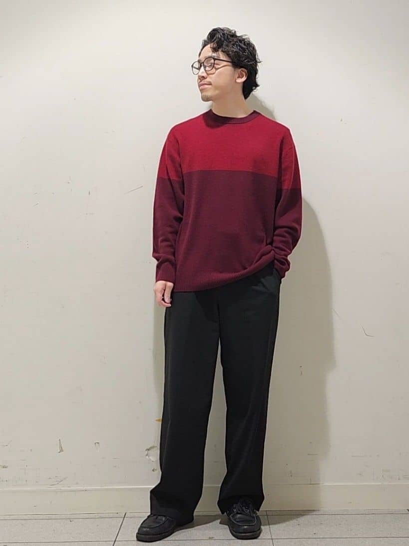 TAKEO KIKUCHIの【洗えるカシミヤ】微塵ボーダー カシミヤニットを使ったコーディネートを紹介します。｜Rakuten Fashion(楽天ファッション／旧楽天ブランドアベニュー)5042091