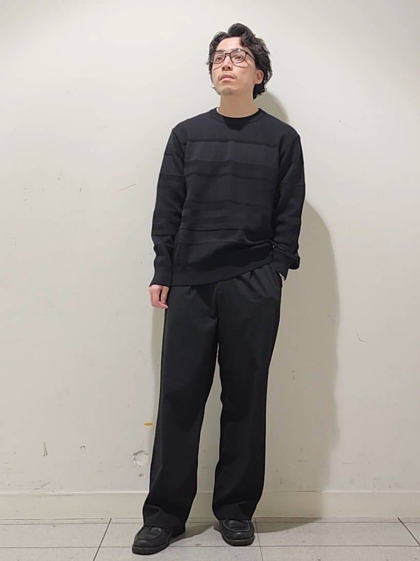 TAKEO KIKUCHIの【Made in JAPAN】編地切替 プルオーバーニットを使ったコーディネートを紹介します。｜Rakuten Fashion(楽天ファッション／旧楽天ブランドアベニュー)5042100