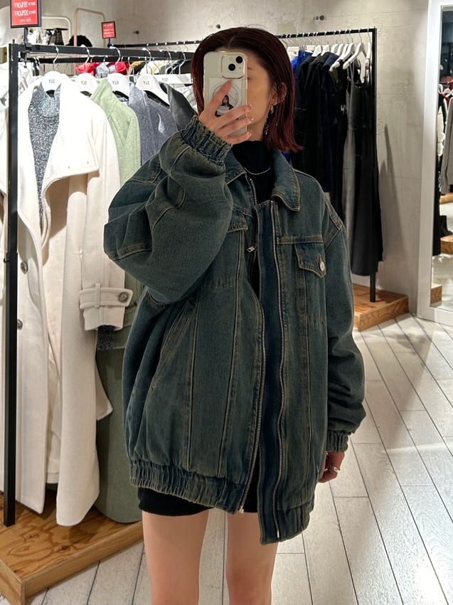 SLY FRONT ZIP DENIM ブルゾン SLY | FRONT ZIP DENIM ブルゾン (デニムジャケット ) |SHEL
