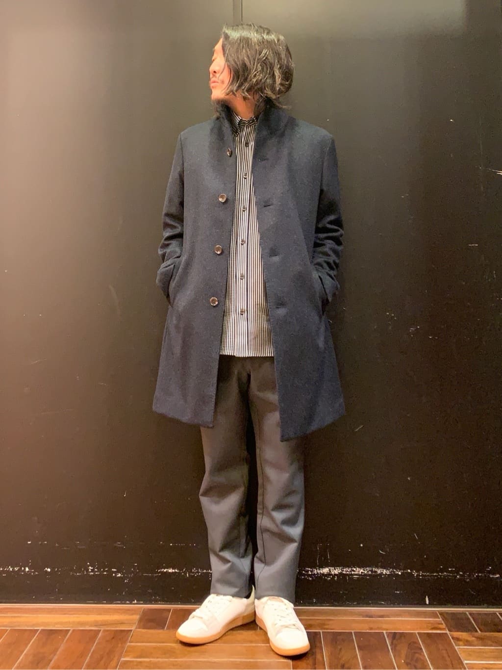 TAKEO KIKUCHIの【ウールカシミヤブレンド】ビーバー調 スタンドカラー コートを使ったコーディネートを紹介します。｜Rakuten Fashion(楽天ファッション／旧楽天ブランドアベニュー)5046120