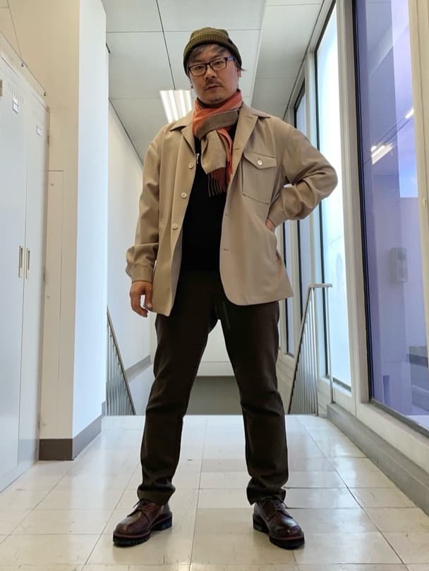 TAKEO KIKUCHIの【THE FLAGSHIP】ソフトギャバディン 羽織シャツを使ったコーディネートを紹介します。｜Rakuten Fashion(楽天ファッション／旧楽天ブランドアベニュー)5049636