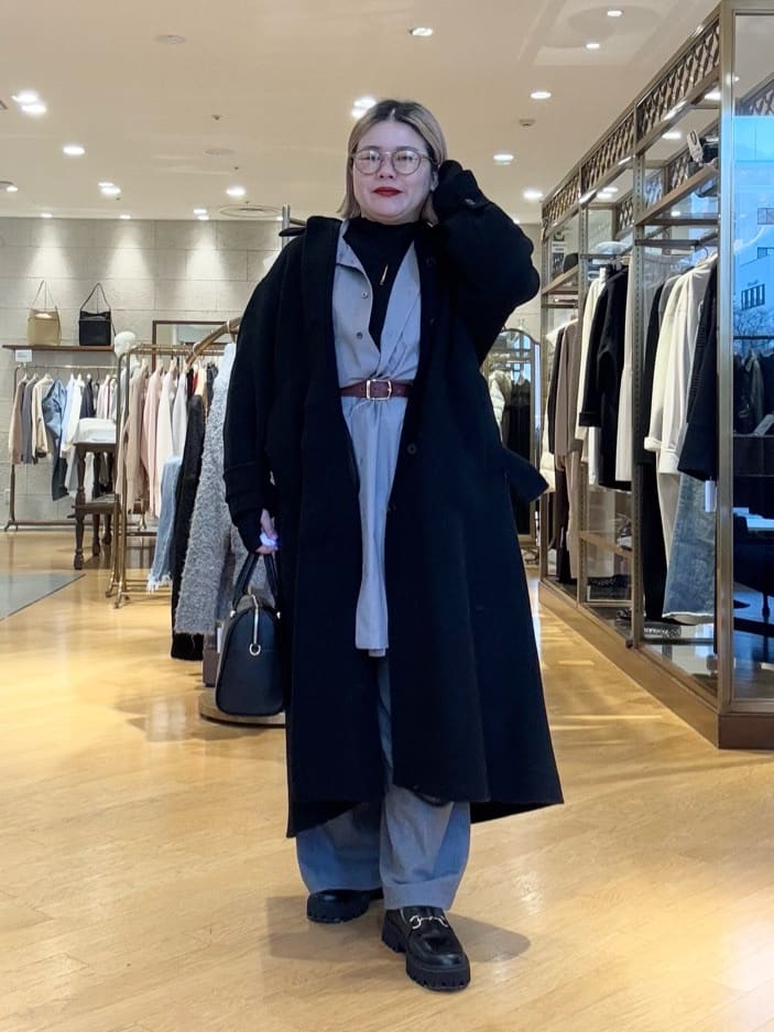 RIVE DROITEの【サッと羽織れる】ウールリバーステンカラーコートを  