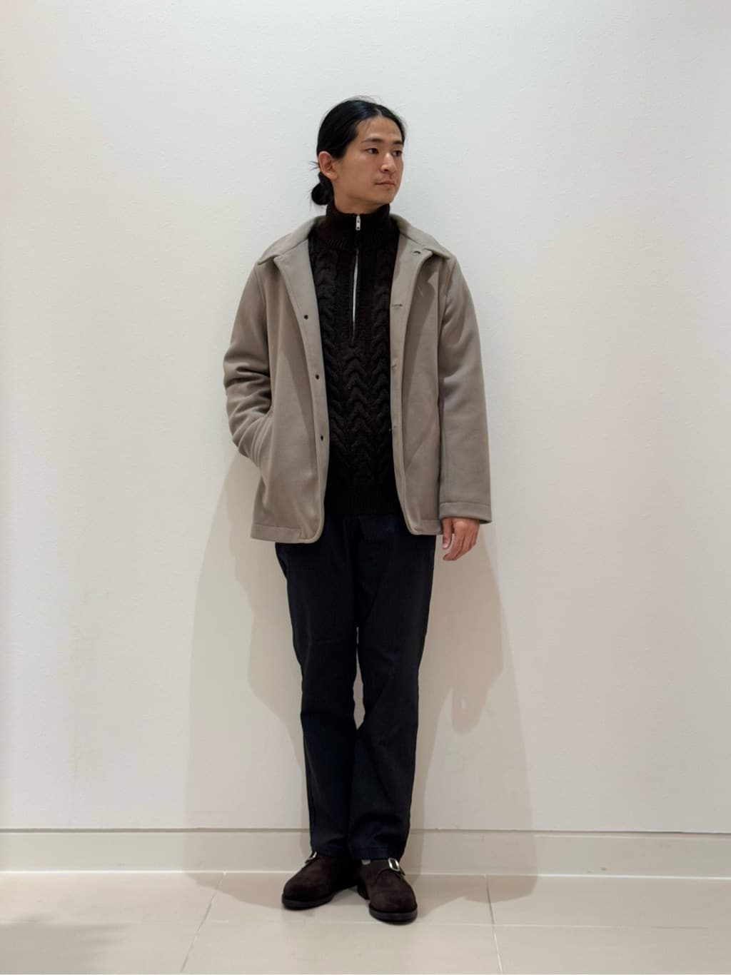 UNITED ARROWS LTD. OUTLETのニット メルトン カバーオール ジャケット を使ったコーディネート | Rakuten ...