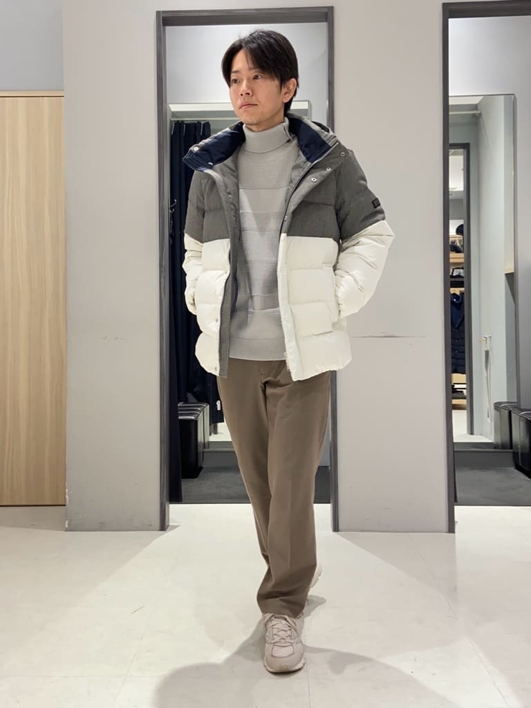 TAKEO KIKUCHIの【735フィルパワー】コンビ ダウンブルゾンを使ったコーディネートを紹介します。｜Rakuten Fashion(楽天ファッション／旧楽天ブランドアベニュー)5053596