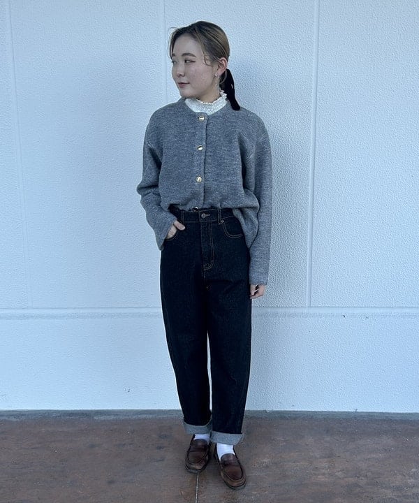 BEAMS HEARTのダブルフェイス クルーニット カーディガンを使ったコーディネートを紹介します。｜Rakuten Fashion(楽天ファッション／旧楽天ブランドアベニュー)5063003