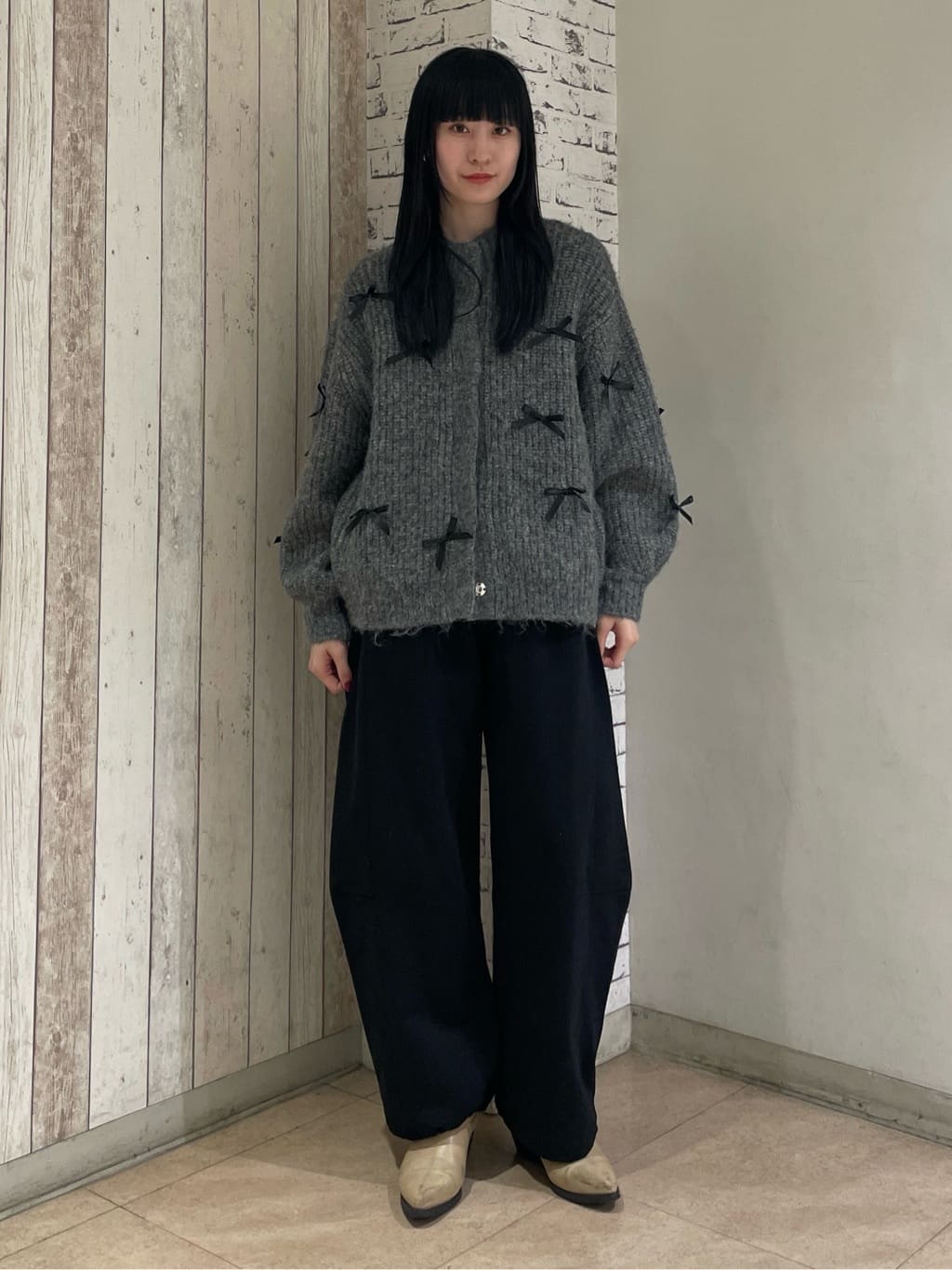 MOUSSY RIBBON FANCY カーディガン