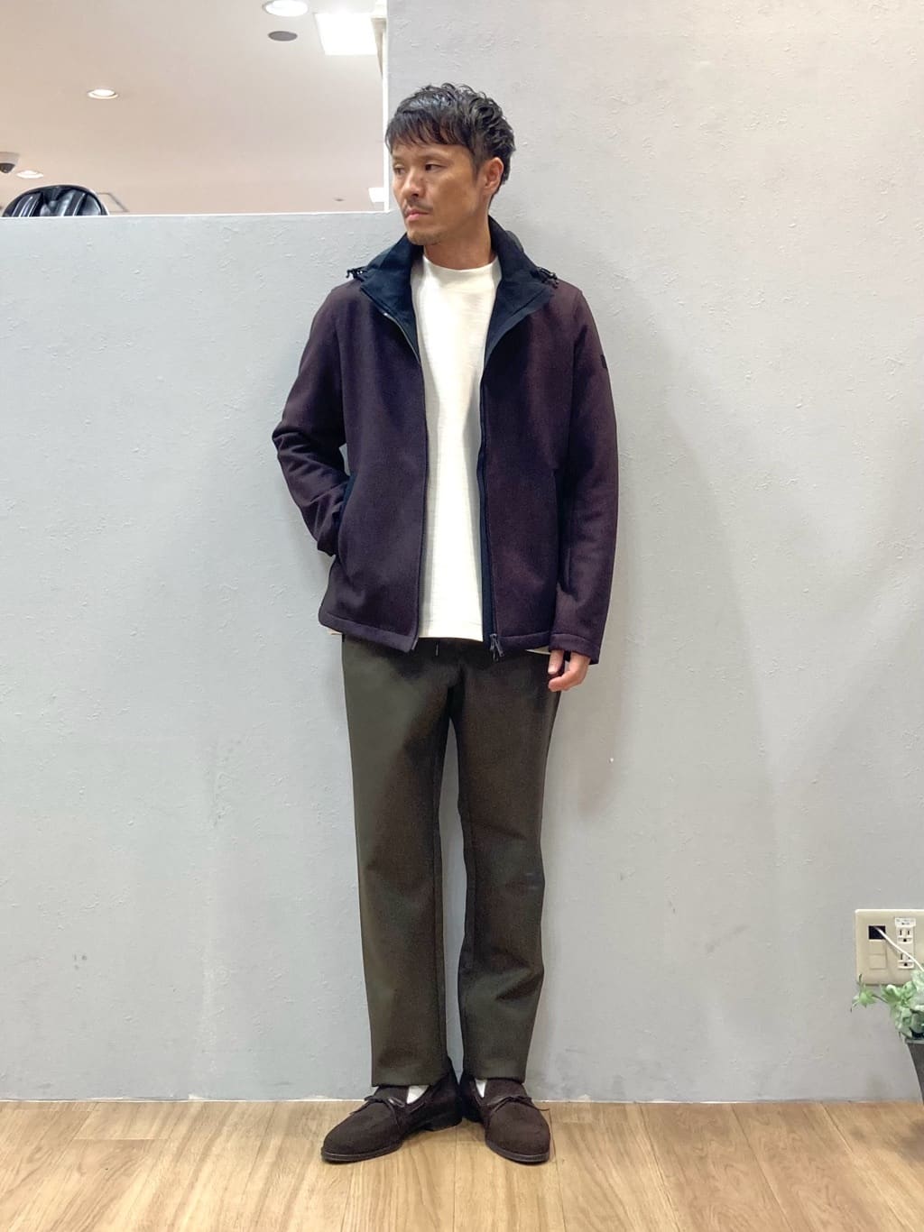 TAKEO KIKUCHIの【Sサイズ~】ウールブレンド ポンチ カットソーを使ったコーディネートを紹介します。｜Rakuten Fashion(楽天ファッション／旧楽天ブランドアベニュー)5095759