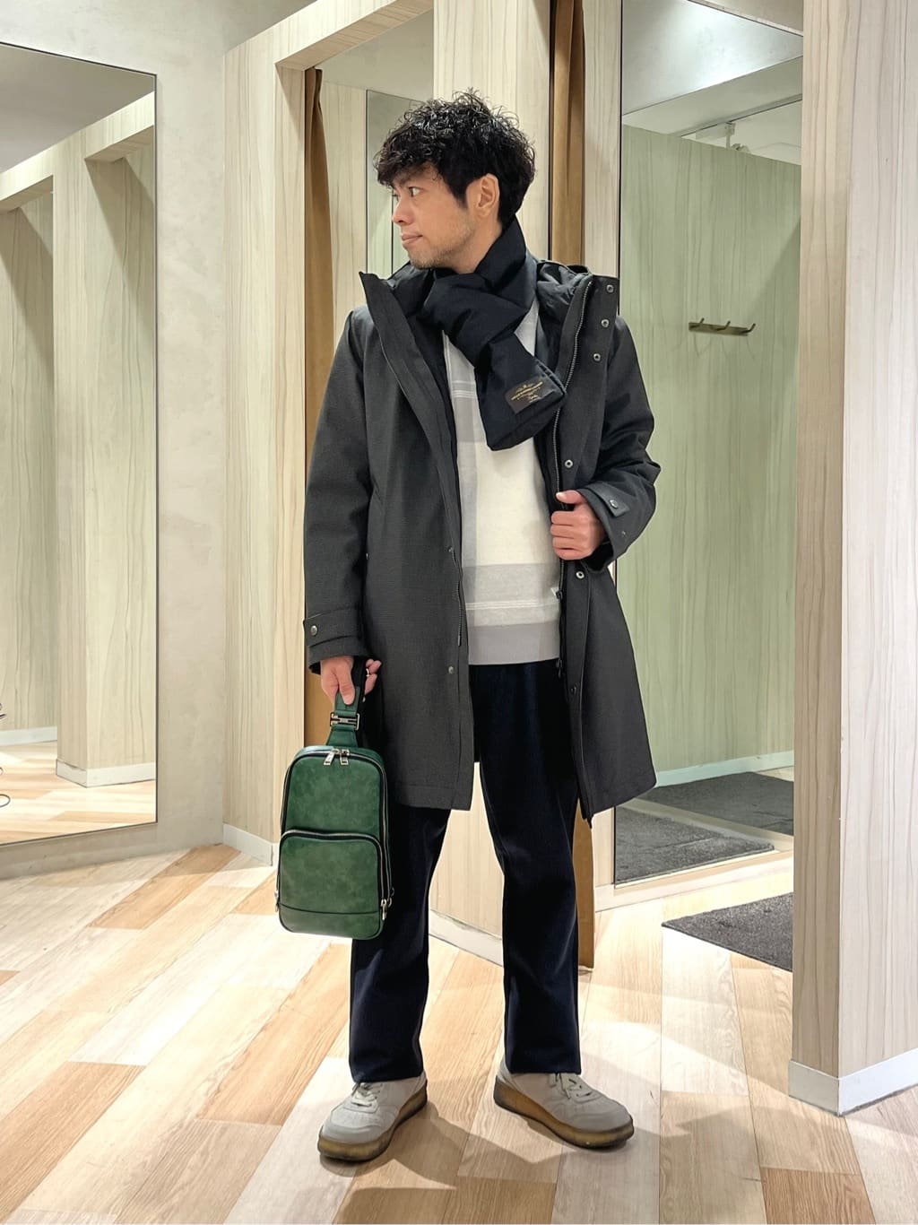 TAKEO KIKUCHIの【3WAY】ハウンズトゥース ダウンライナー コートを使ったコーディネートを紹介します。｜Rakuten Fashion(楽天ファッション／旧楽天ブランドアベニュー)5096141