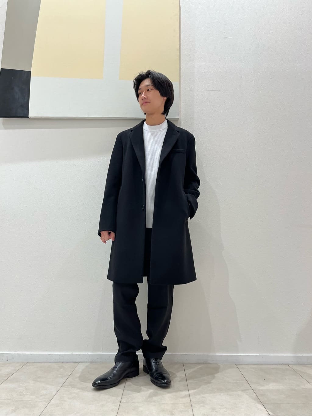 UNITED ARROWS LTD. OUTLETのニット メルトン シングルチェスターコート を使ったコーディネート | Rakuten ...