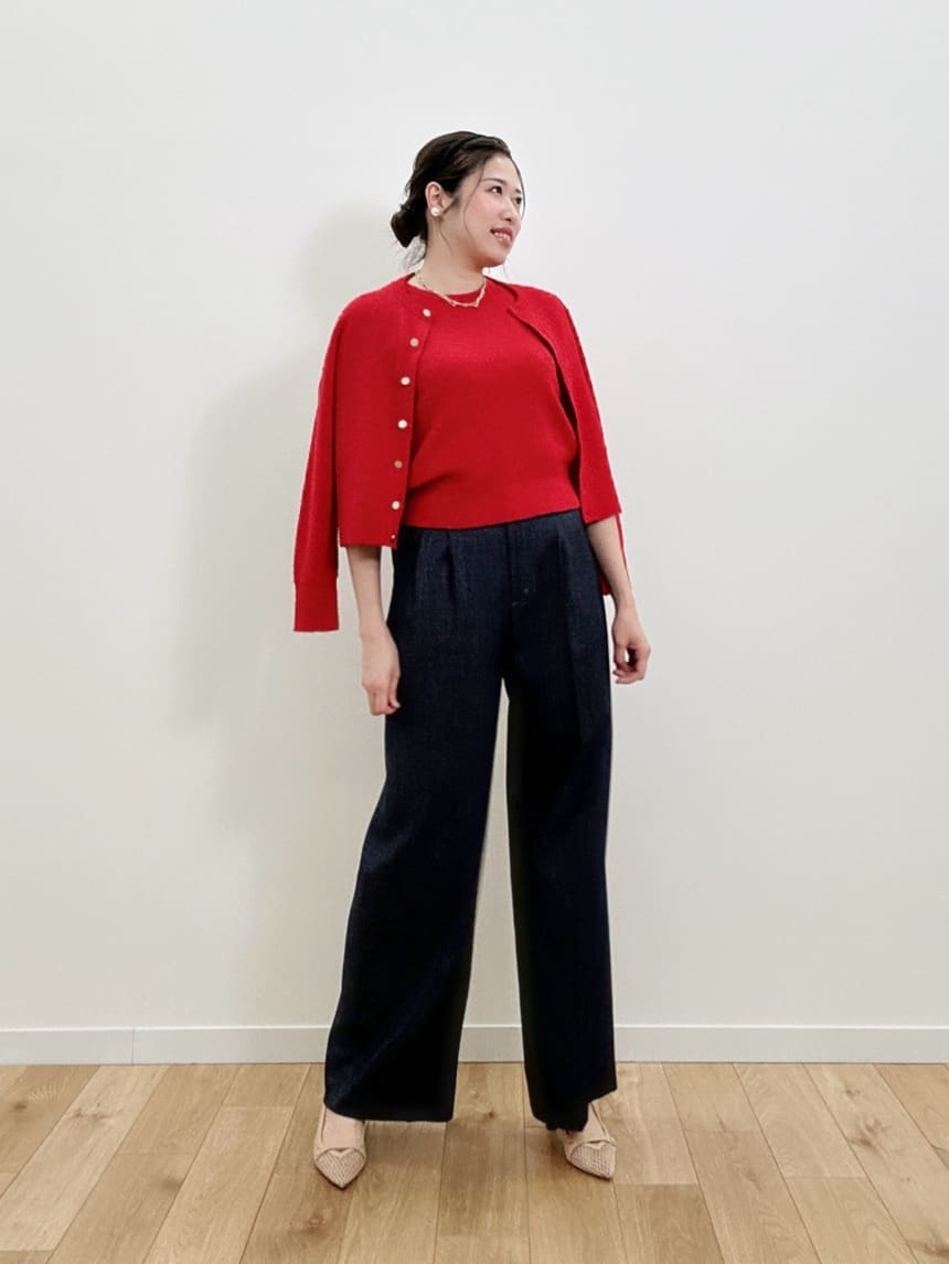 ANAYI | ネップスムースクルーネックカーディガン | Rakuten Fashion