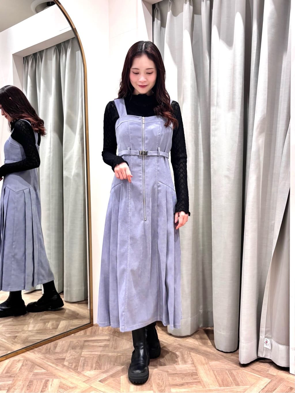 REDYAZEL | サイドプリーツジャンパースカート | Rakuten Fashion(楽天