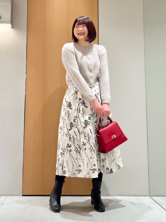 ANAYI | シルエットフラワージャガードタックスカート | Rakuten