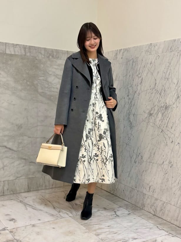 ANAYI | シルエットフラワージャガードタック ワンピース | Rakuten