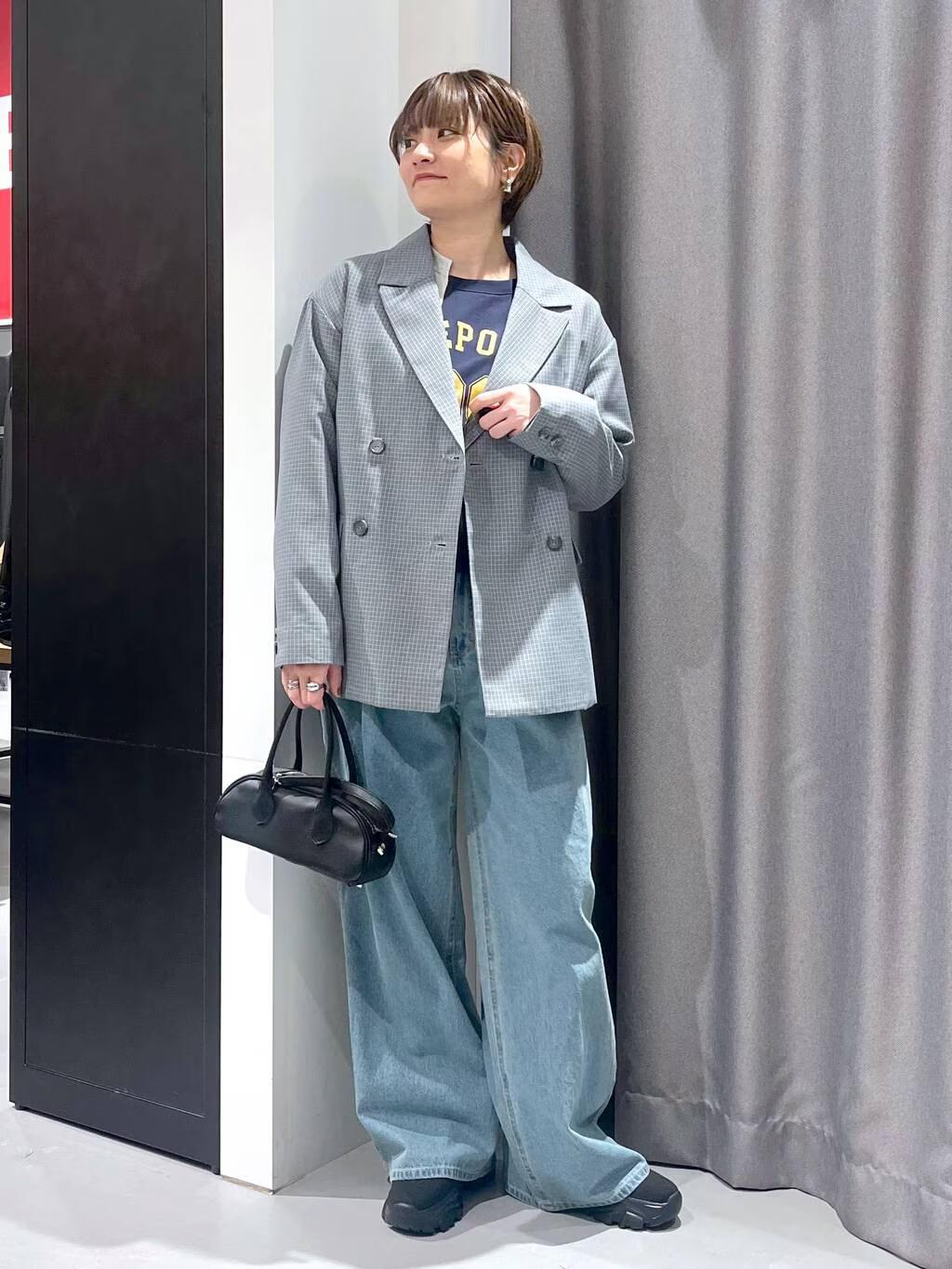 LAKOLEのチェックダブルジャケットを使ったコーディネートを紹介します。｜Rakuten Fashion(楽天ファッション／旧楽天ブランドアベニュー)5150660