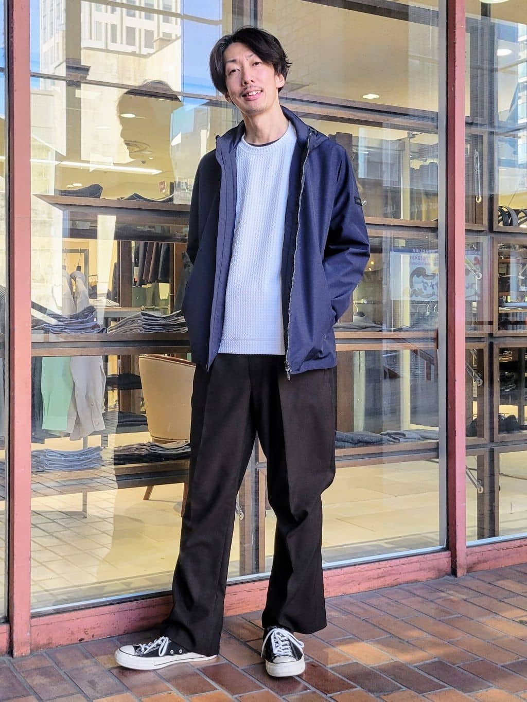 TAKEO KIKUCHIの【軽量アウター】エレクティブ シェル ブルゾンを使ったコーディネートを紹介します。｜Rakuten Fashion(楽天ファッション／旧楽天ブランドアベニュー)5159824