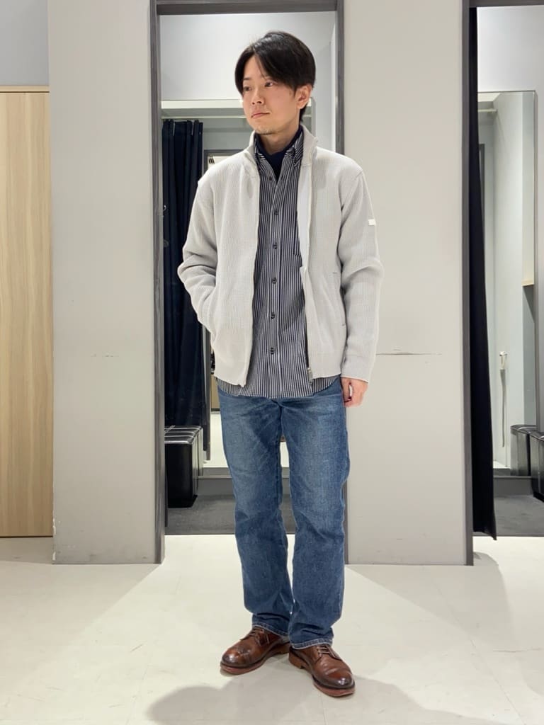 TAKEO KIKUCHIの【抗菌防臭/シーズンレス】シアサッカー ジャージシャツを使ったコーディネートを紹介します。｜Rakuten Fashion(楽天ファッション／旧楽天ブランドアベニュー)5175858