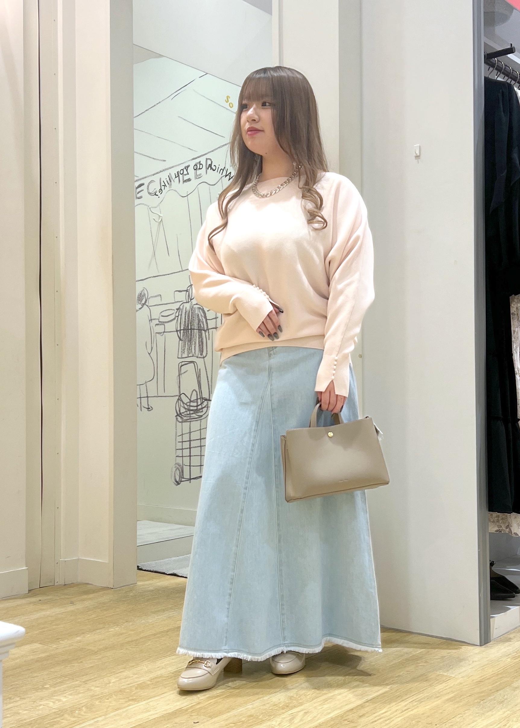ROPE' PICNIC | 【3サイズ展開】セミフレアロング箔プリントデニム