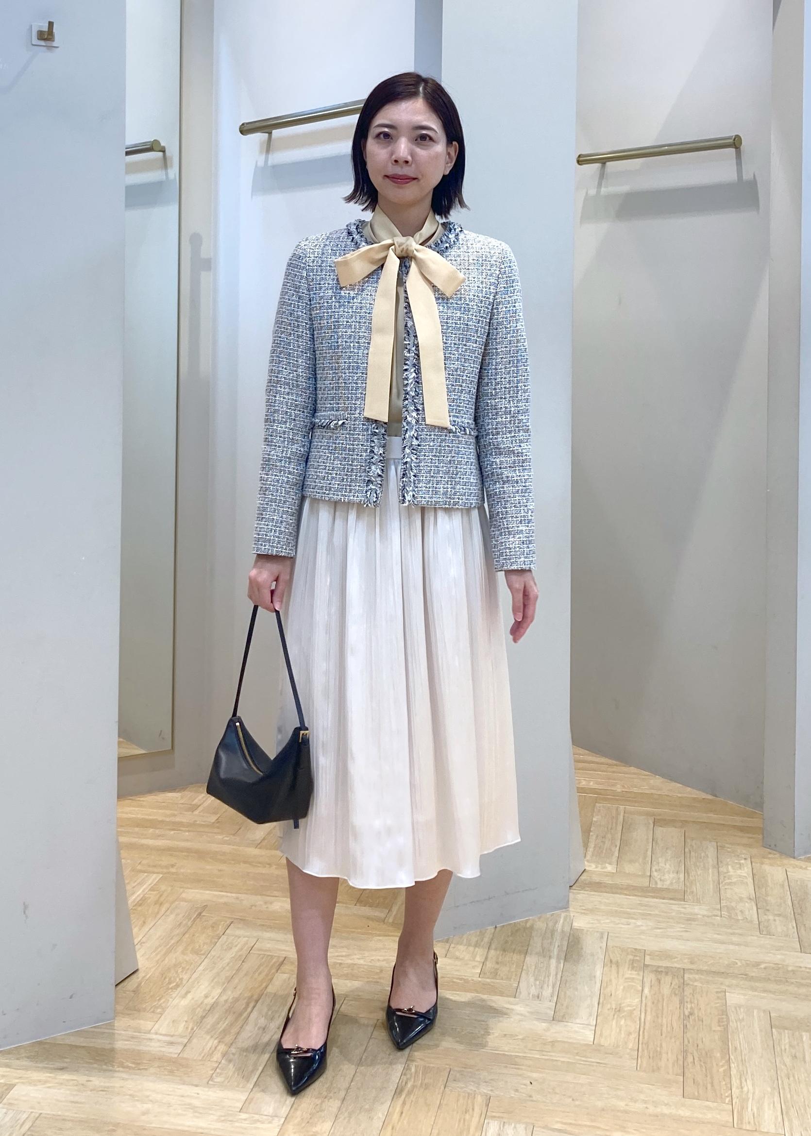ROPE' | ミックスツイードノーカラージャケット | Rakuten Fashion