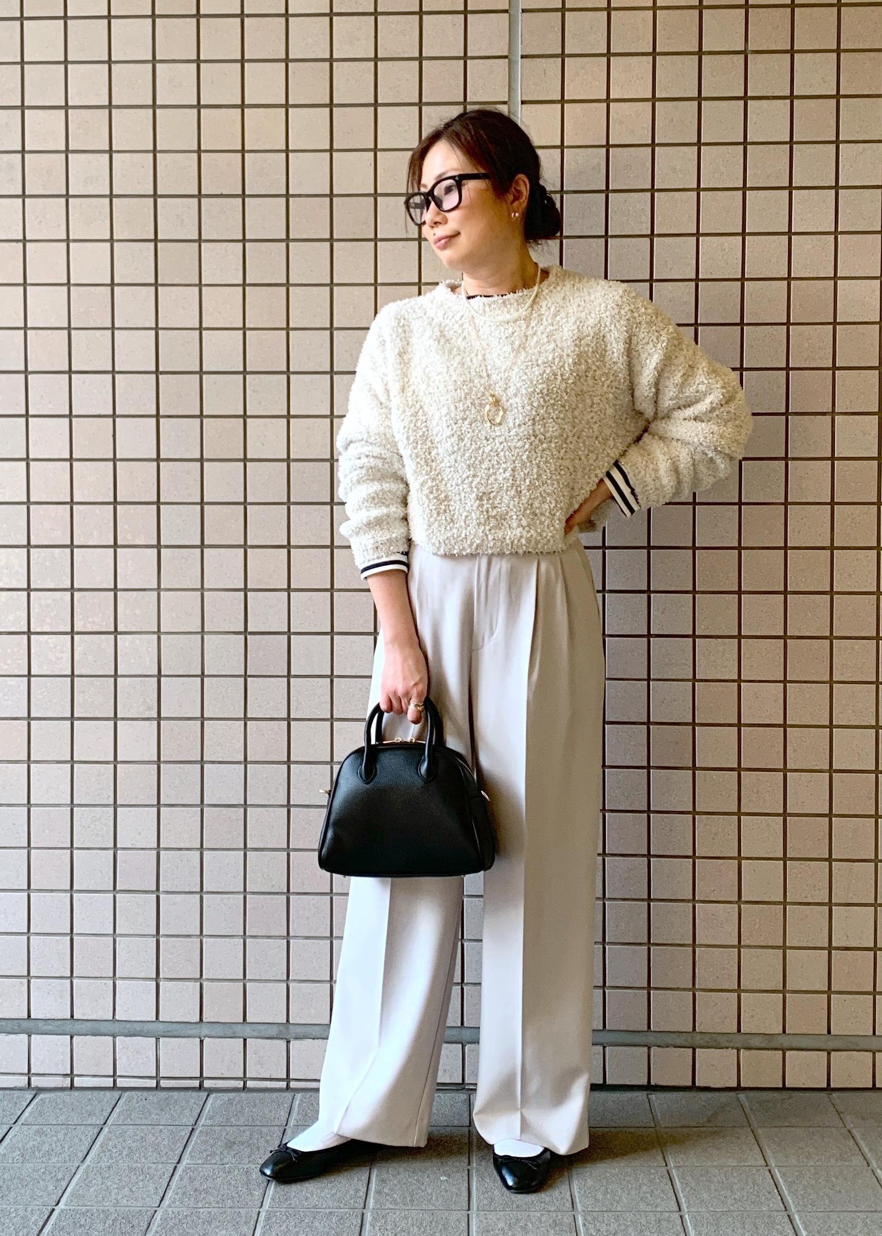 ROPE' PICNICのスパンコール混リボンヤーンニットプルオーバーを使ったコーディネートを紹介します。｜Rakuten Fashion(楽天ファッション／旧楽天ブランドアベニュー)5240378