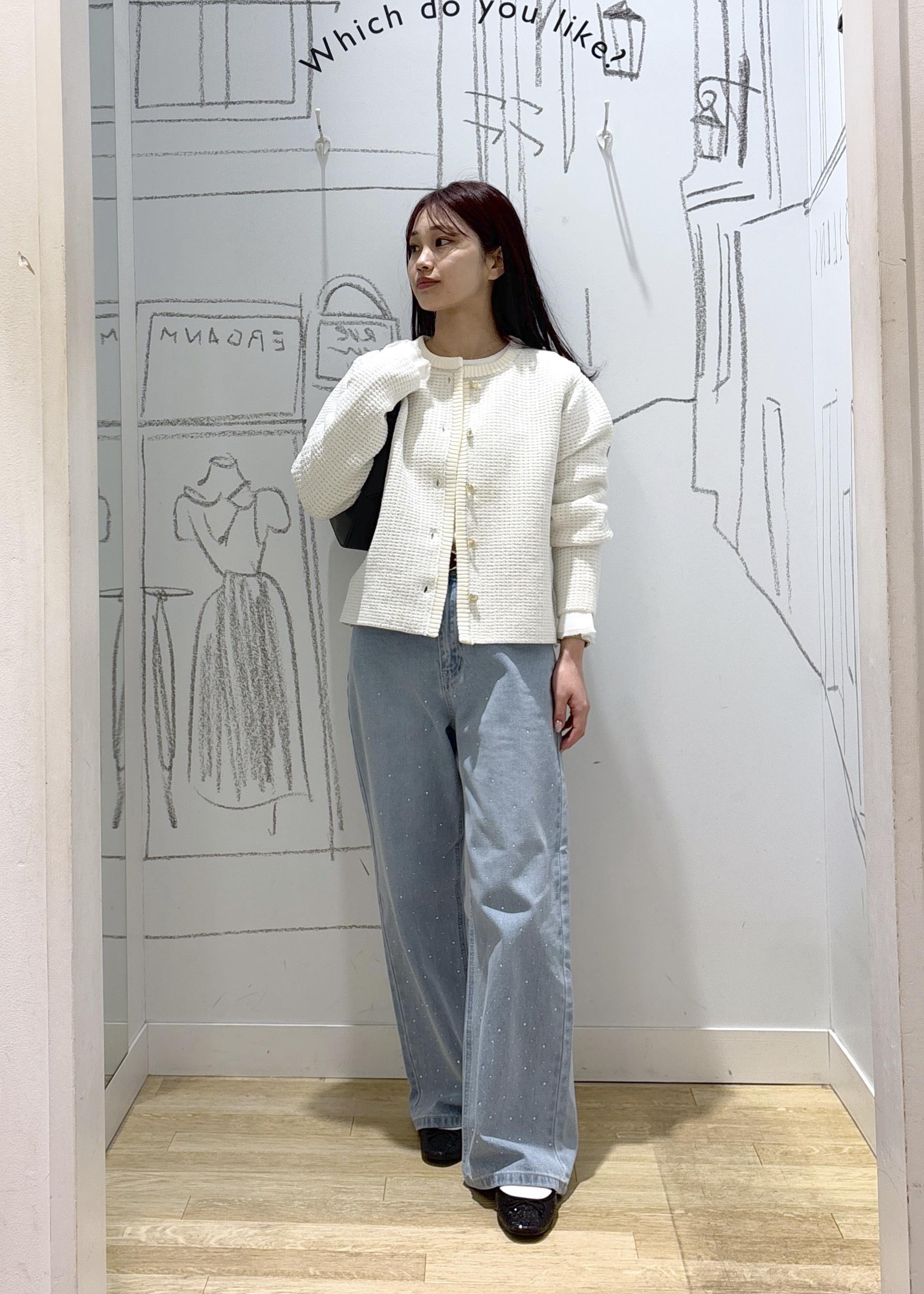 ROPE' PICNICのゴールドボタンサマーツイードカーディジャケットを使ったコーディネートを紹介します。｜Rakuten Fashion(楽天ファッション／旧楽天ブランドアベニュー)5240401