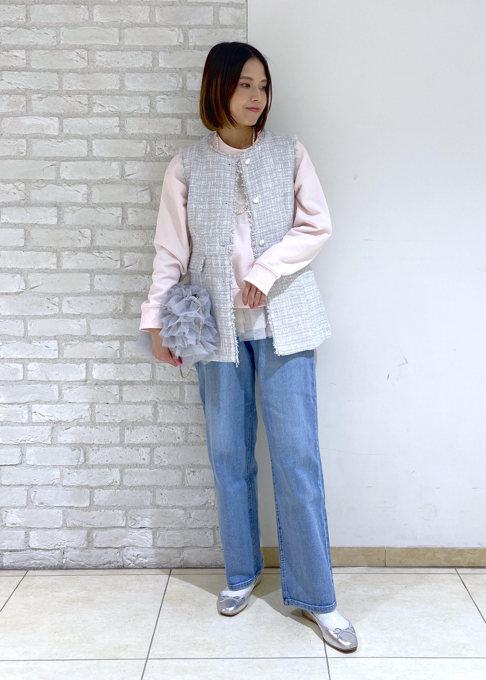 ROPE' PICNICのセレモニー・通勤対応/ツイードジレベストを使ったコーディネートを紹介します。｜Rakuten Fashion(楽天ファッション／旧楽天ブランドアベニュー)5240398