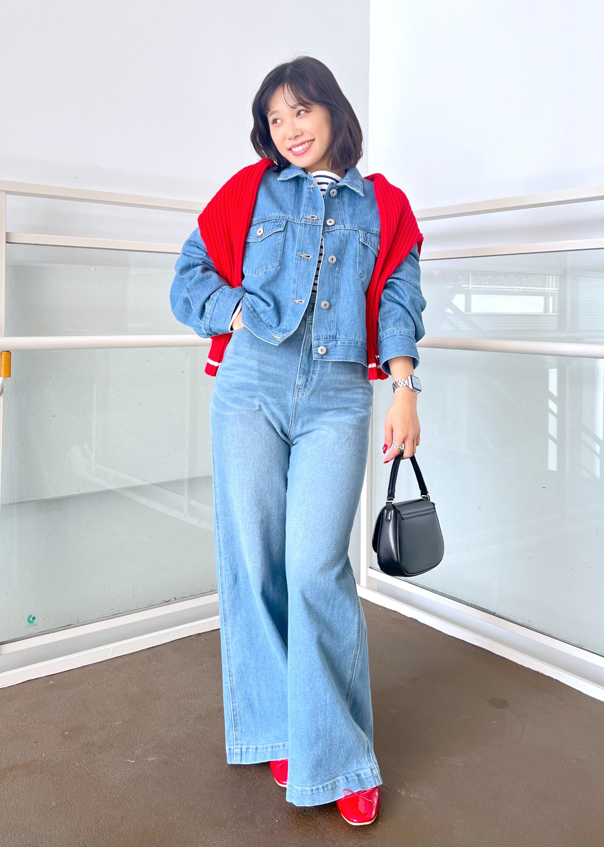 ROPE' PICNICの細ボーダー天竺トップス/リンクコーデを使ったコーディネートを紹介します。｜Rakuten Fashion(楽天ファッション／旧楽天ブランドアベニュー)5240627