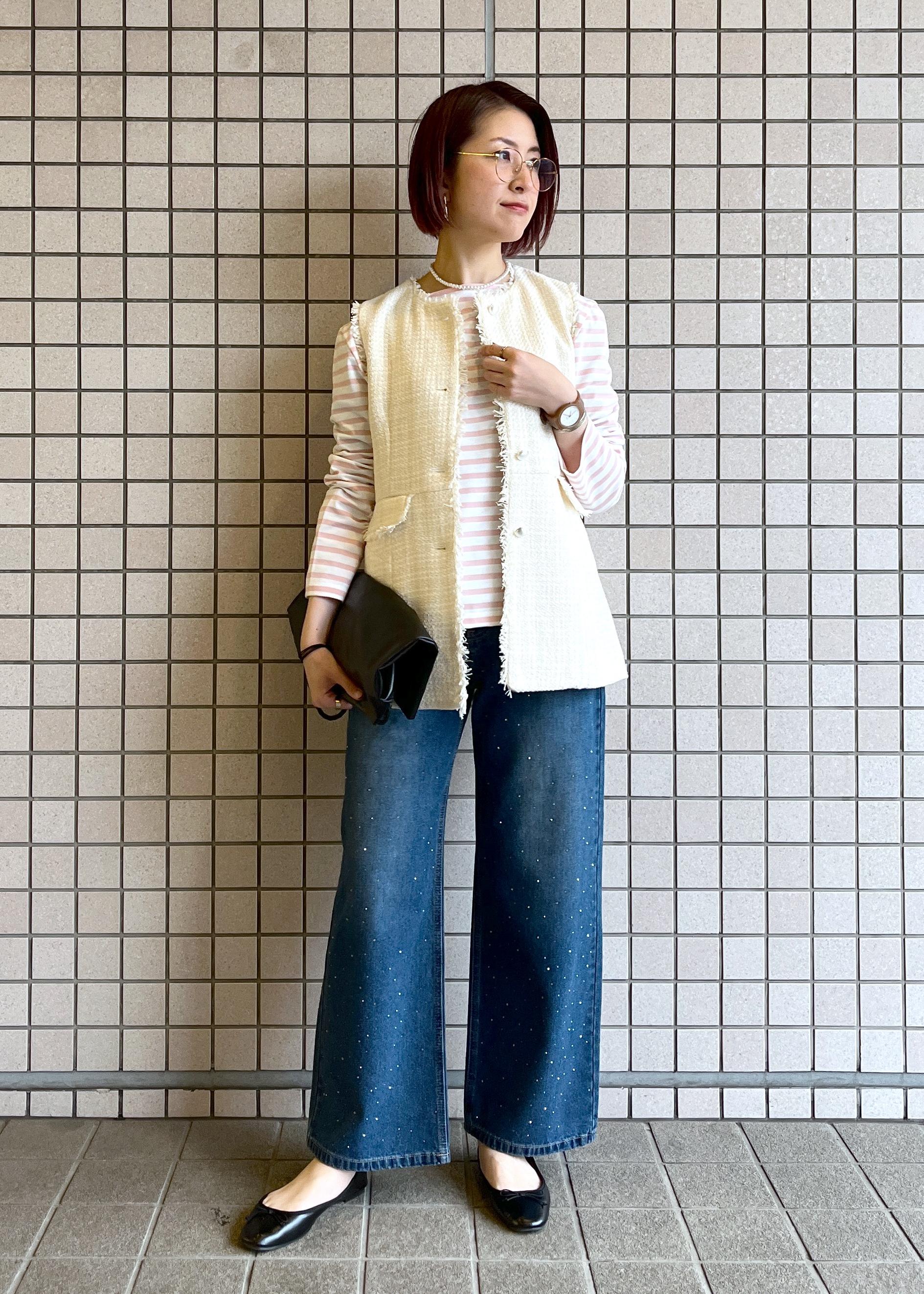 ROPE' PICNICのセレモニー・通勤対応/ツイードジレベストを使ったコーディネートを紹介します。｜Rakuten Fashion(楽天ファッション／旧楽天ブランドアベニュー)5311488