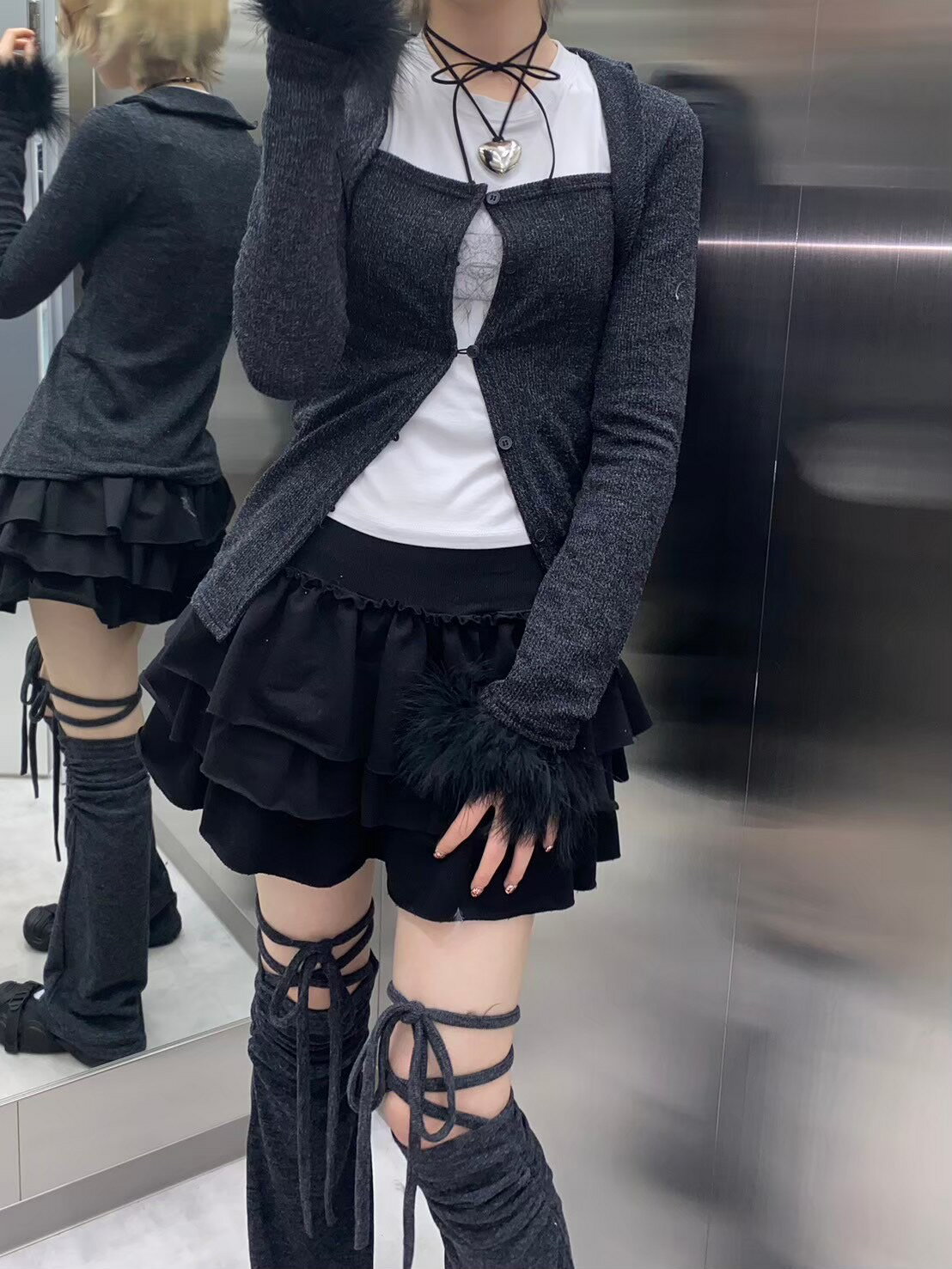 Never mind the XU / Chikashitsu+ | 【nmtc +】frill mini skirt