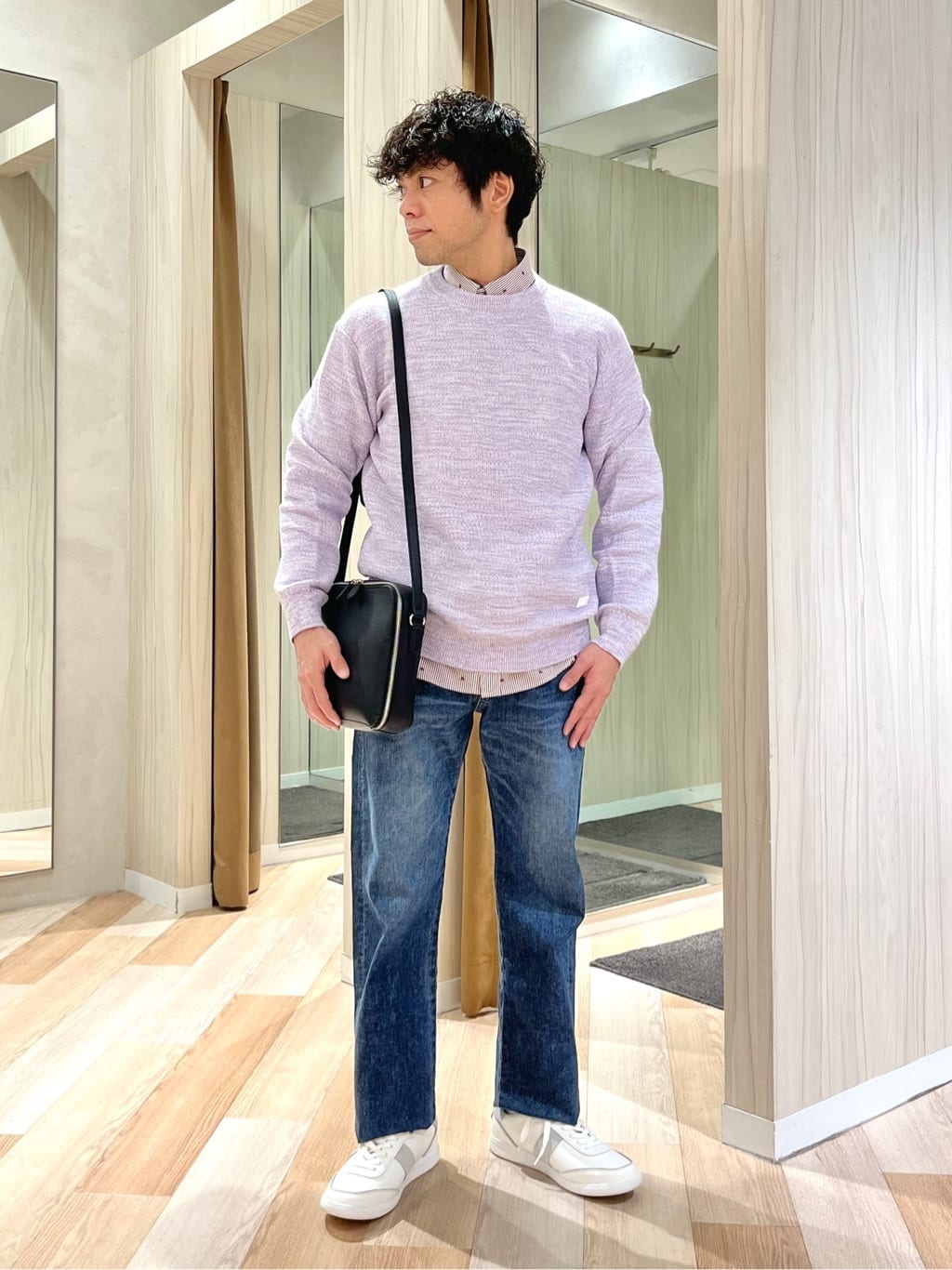 TAKEO KIKUCHIのスプリング メランジ ニットを使ったコーディネートを紹介します。｜Rakuten Fashion(楽天ファッション／旧楽天ブランドアベニュー)5223420