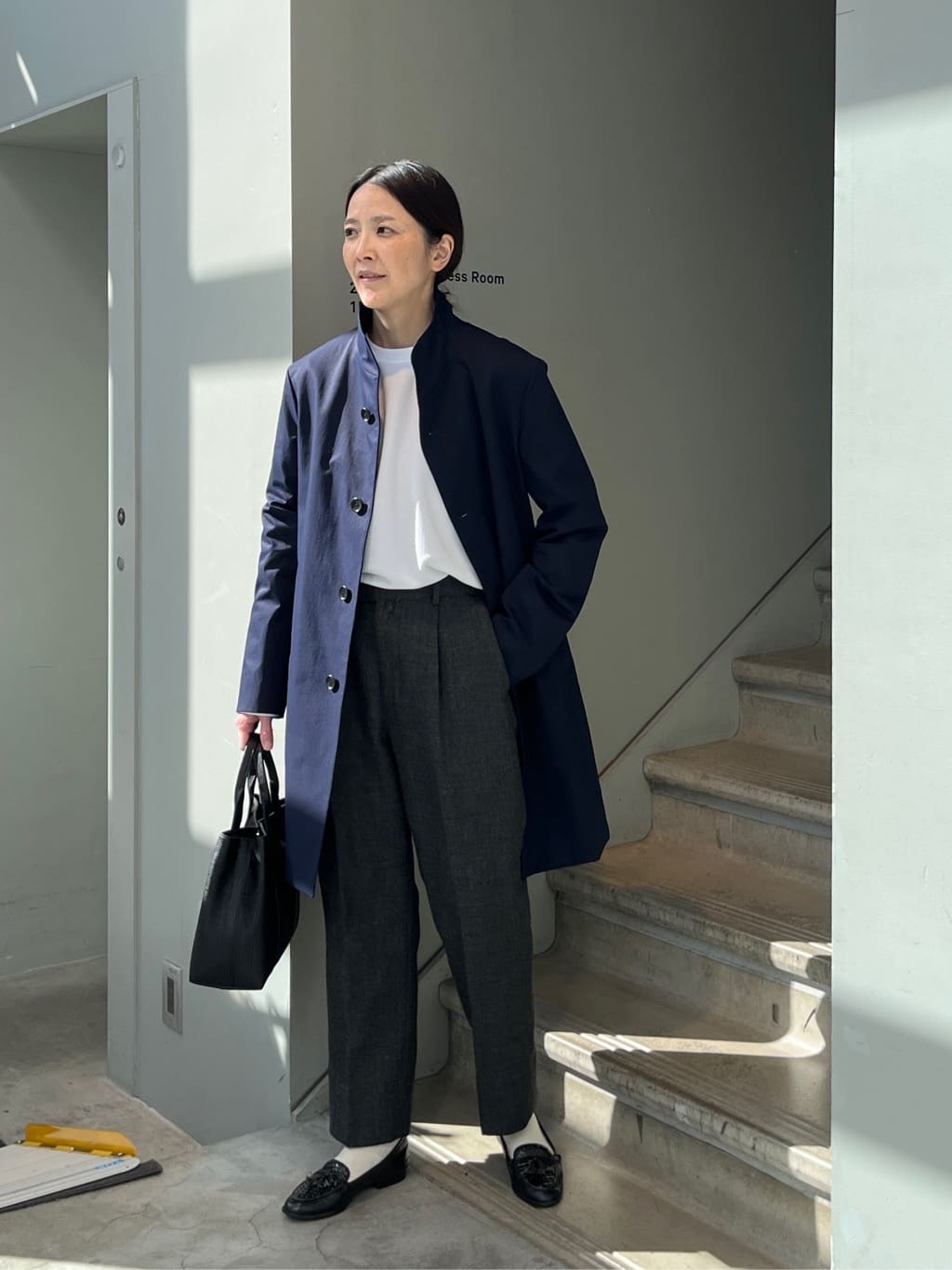 TAKEO KIKUCHIの【撥水】スタンドカラー スプリングコートを使ったコーディネートを紹介します。｜Rakuten Fashion(楽天ファッション／旧楽天ブランドアベニュー)5231896