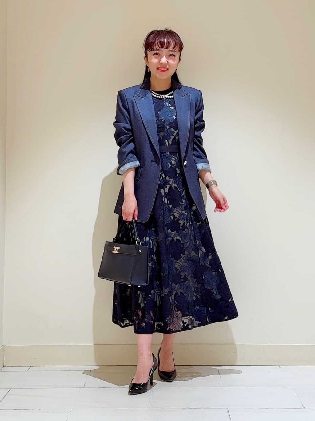 ANAYI | フラワーエンブロイダリーフレア ワンピース | Rakuten