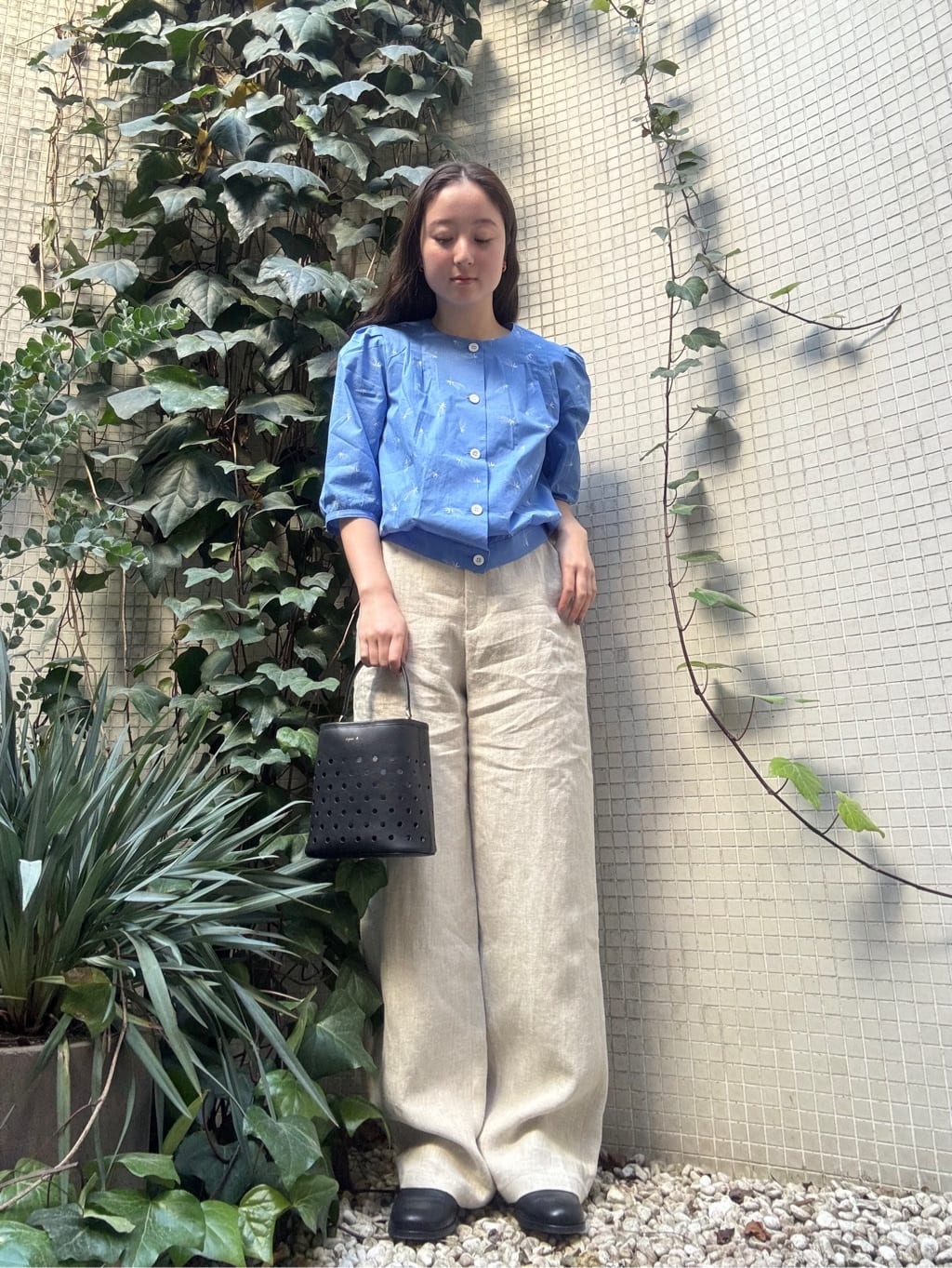 agnes b. | リネン ストレートパンツ 