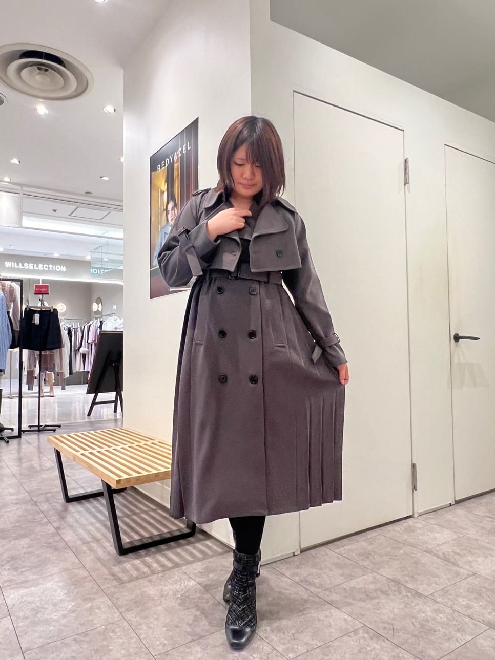 REDYAZEL | 3WAYサイドプリーツトレンチコート | Rakuten Fashion(楽天