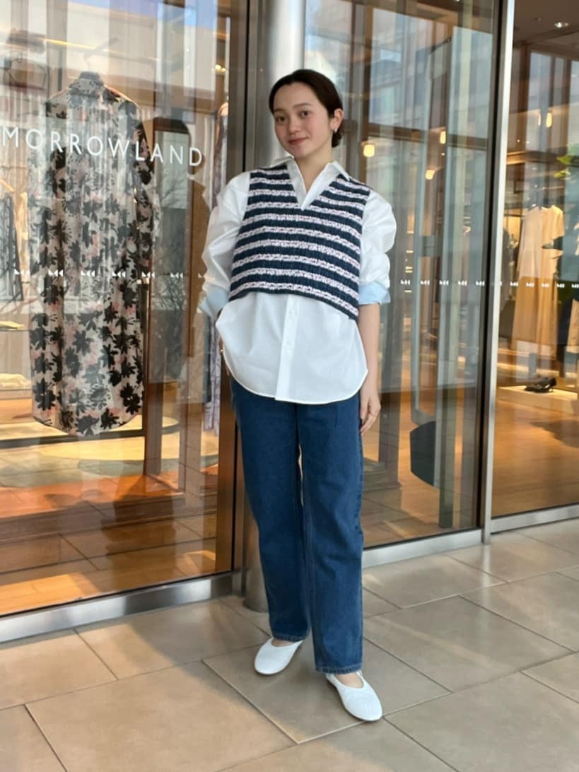 TOMORROWLAND | フルールボーダー フロンタブルジレ | Rakuten Fashion
