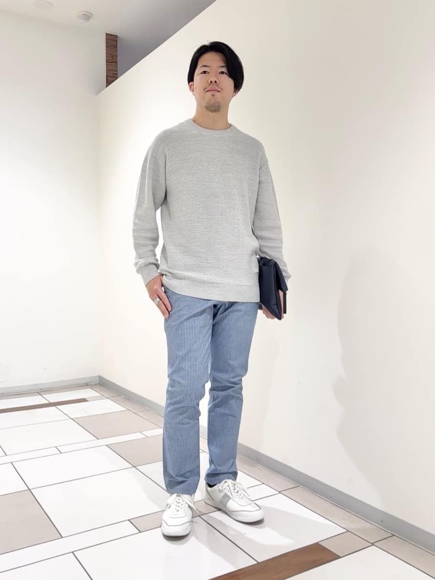 TAKEO KIKUCHIのスプリング メランジ ニットを使ったコーディネートを紹介します。｜Rakuten Fashion(楽天ファッション／旧楽天ブランドアベニュー)5268272