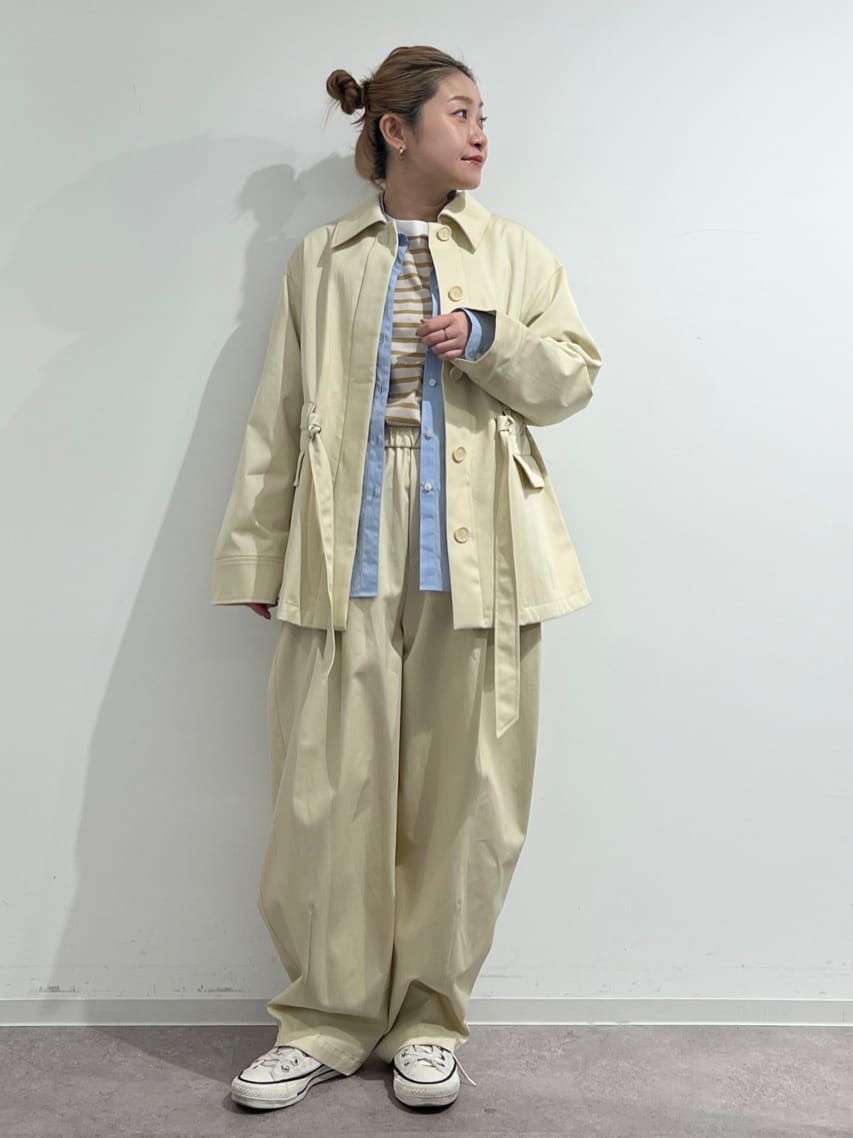 human womanの◇ツイルクロスステンカラーブルゾンを使った