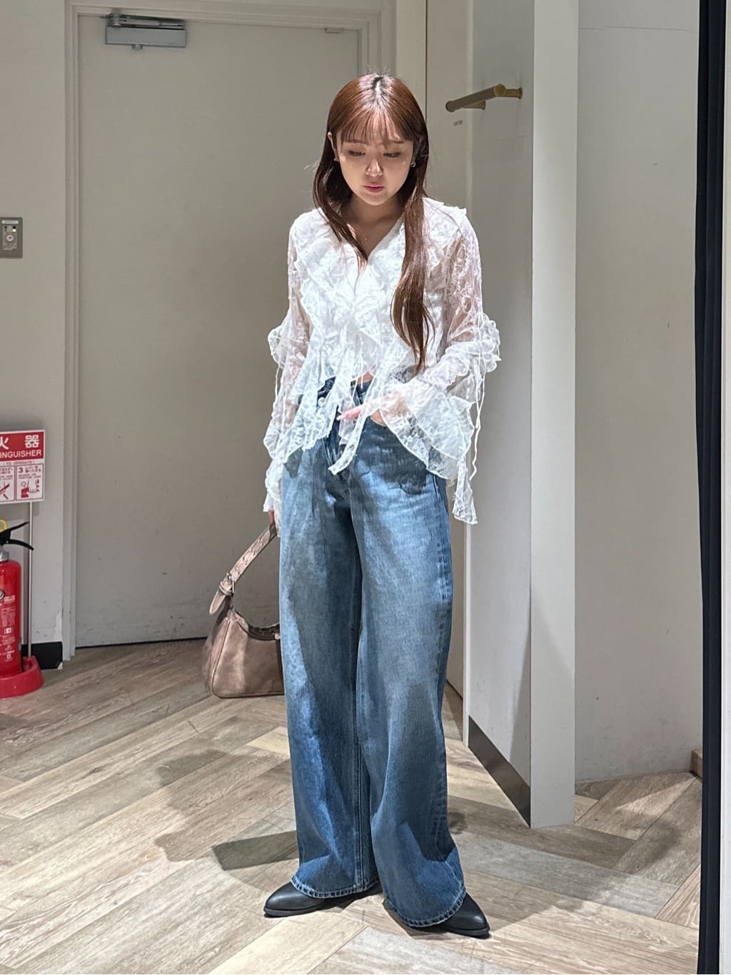 SLY FRONT RIBBON LACE ブラウス