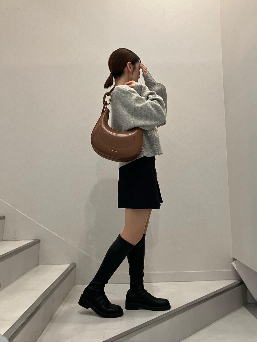 CHARLES & KEITH | チャンキーソール ロングブーツ | Rakuten Fashion
