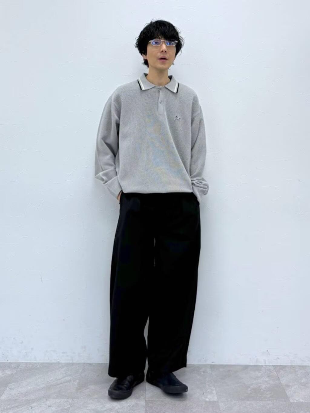 LAKOLEのメッシュワンポイントポロニットを使ったコーディネートを紹介します。｜Rakuten Fashion(楽天ファッション／旧楽天ブランドアベニュー)5311843