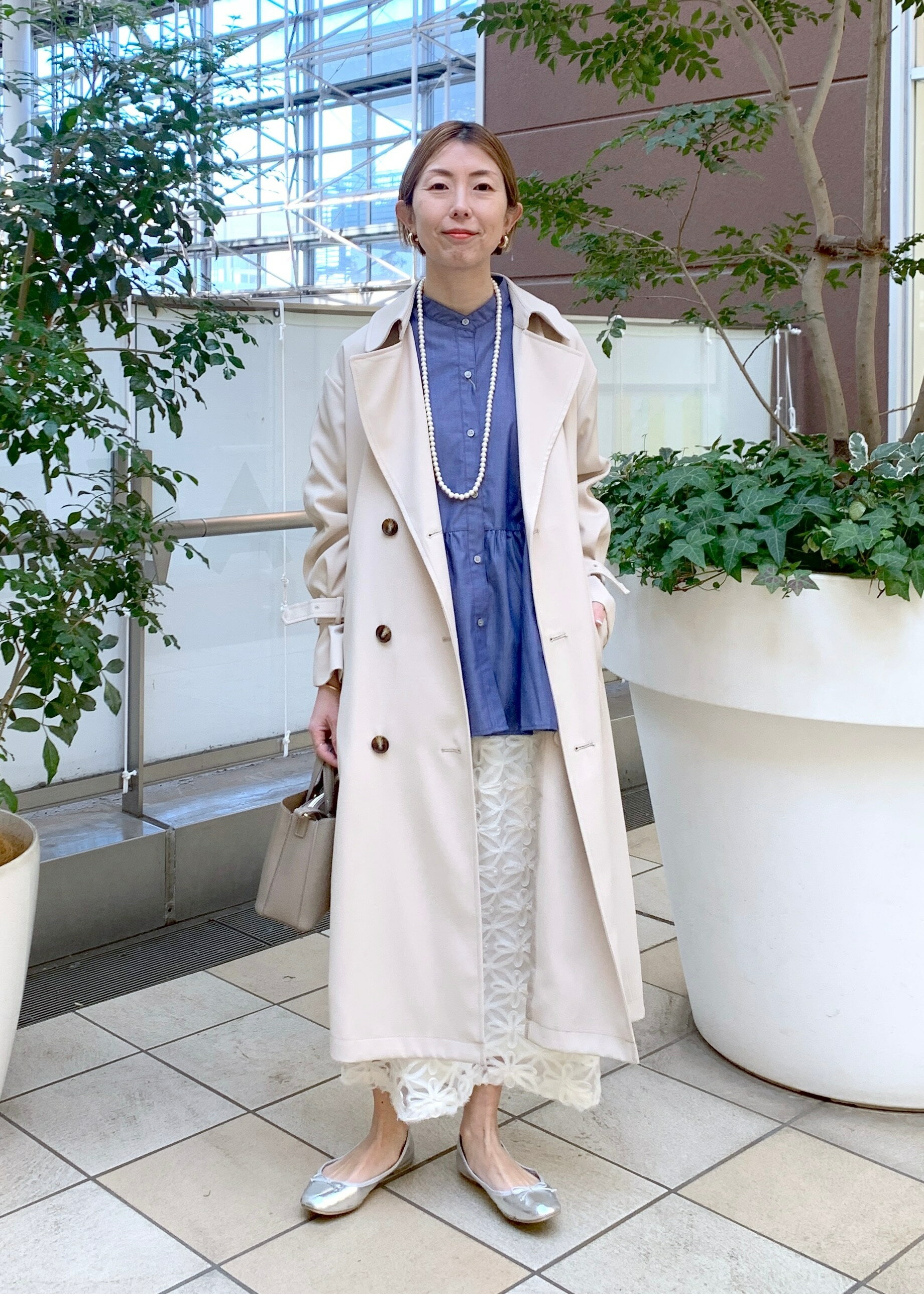 ROPE' PICNICの【低身長・小柄さん向け/撥水加工・花粉ガード】トレンチコートを使ったコーディネートを紹介します。｜Rakuten Fashion(楽天ファッション／旧楽天ブランドアベニュー)5334603